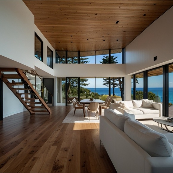 Hand Crafted Other - HANDCRAFTED Modern White Sofa in a decor space digital art print NWT